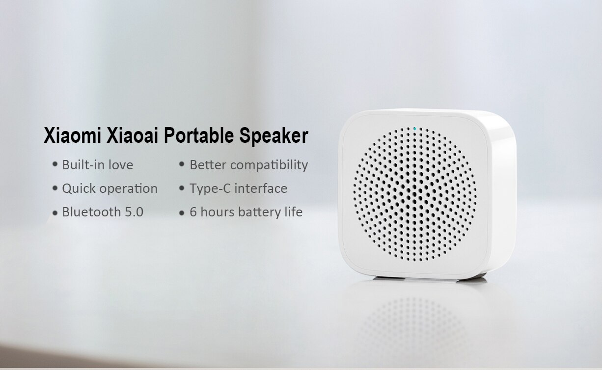 Xiaomi AI Bluetooth Speaker Mini Wireless HD Portable Speaker Column Mic Hands free Call AI Bluetooth 5.0 Sound Box