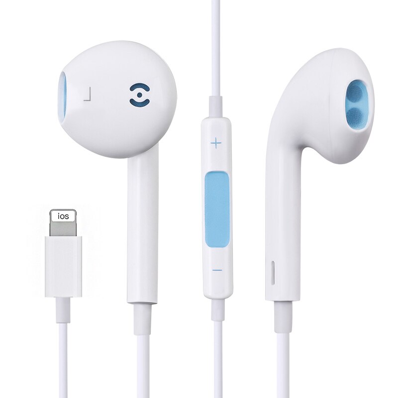 "Écouteurs Bluetooth avec Micro Contrôle Du Volume Casque pour Iphone 7 8 Plus X XR XS MAX 11 Pro Stéréo Écouteurs Filaires