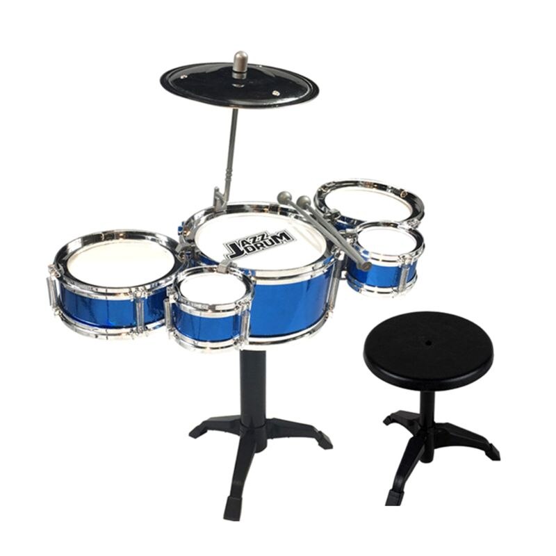 Kids Jazz Drum Set Musical Educational Instrument Mini Band Play Toy with Sticks