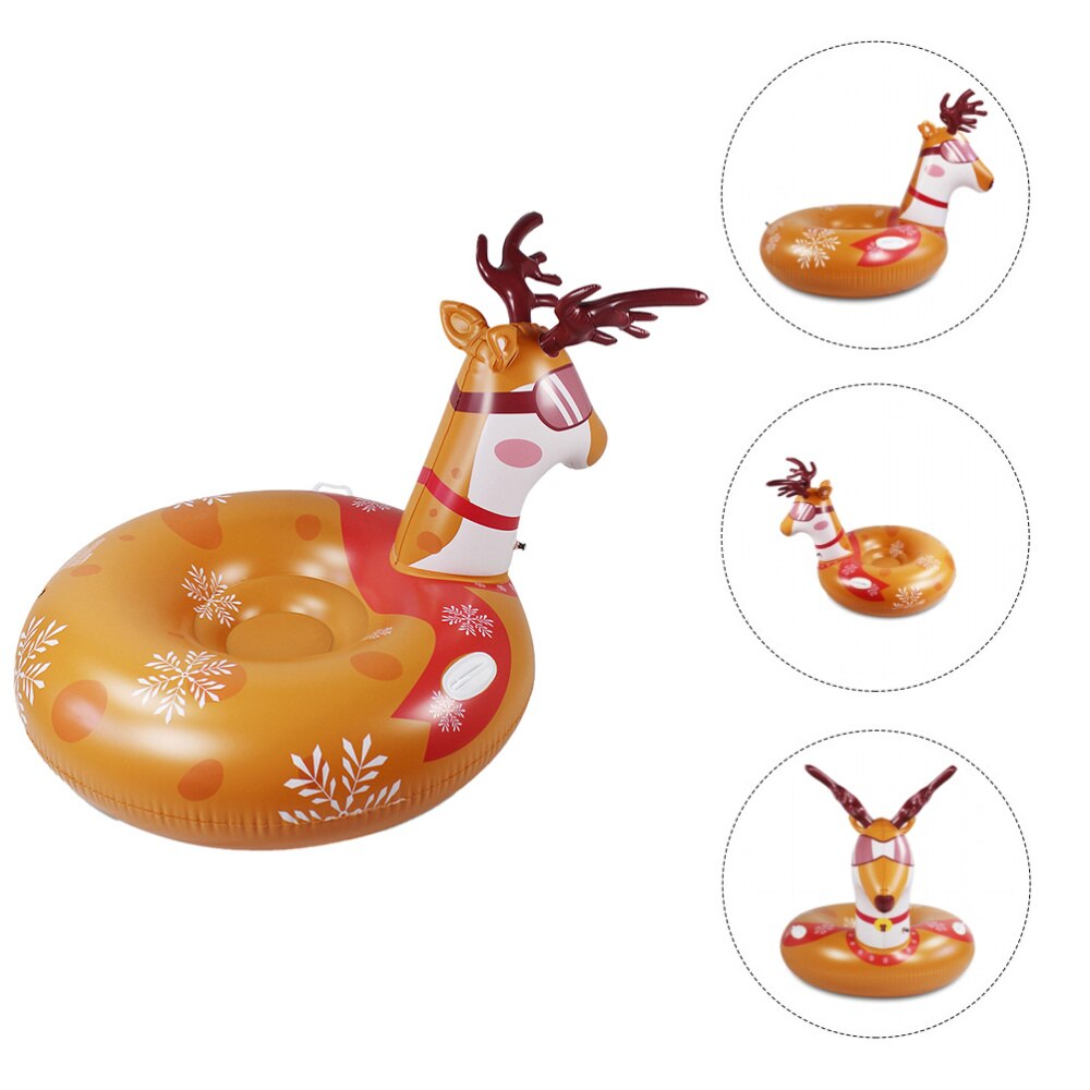 1 Pc Deer Snow Tube Inflatable Snow Tube for Outdoor Kids