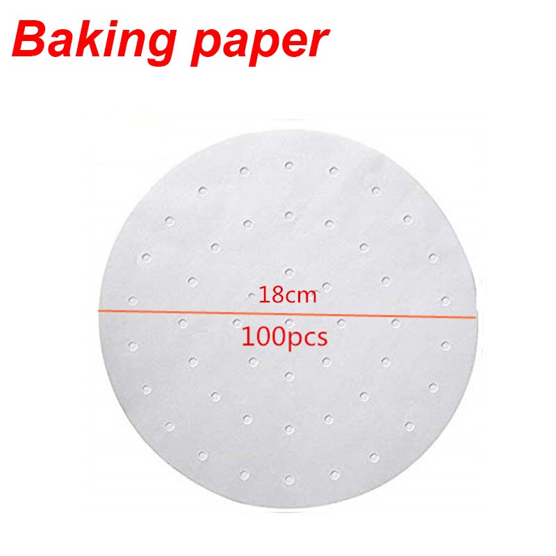 Luft Friteuse Zubehör 8 Zoll passen für Airfryer 5,2-6,8 QT Backen Korb Pizza Platte Grill Topf Küche Kochen werkzeug für Party: Backen Papier 100Stck