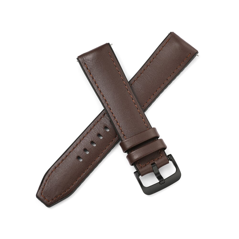 Pulsera de silicona de cuero para Amazfit GTR, correa de muñeca de 47mm para Xiaomi Amazfit Pace / Stratos 1 2 3 / GTR2 / GTR 2e