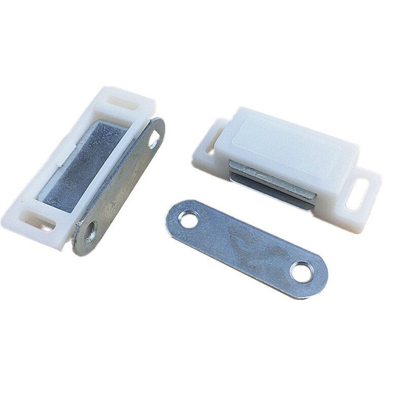 Cupboard Cabinet Etc Furniture Door Latch/Catch Closures Highly Magnet Catch with Metal Plate and Free Screws Plastic