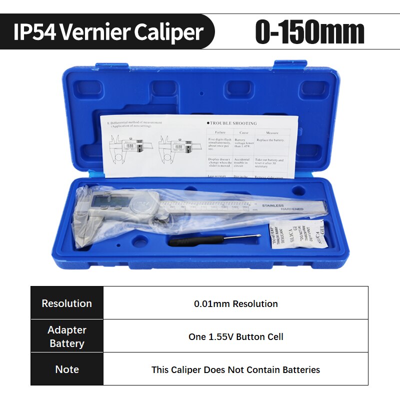 SQ Electronic Digital Caliper Metal Stainless Steel Vernier Calipers Instruments Micrometer Depth Measuring Tools Pied A Couliss: Waterproof digital