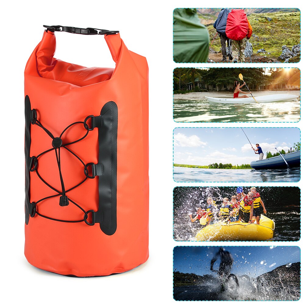 Mochila impermeable de 15L para exteriores, bolsa flotante de agua, Rollo superior, para kayak, Rafting, canotaje, río, Trekking, piscina