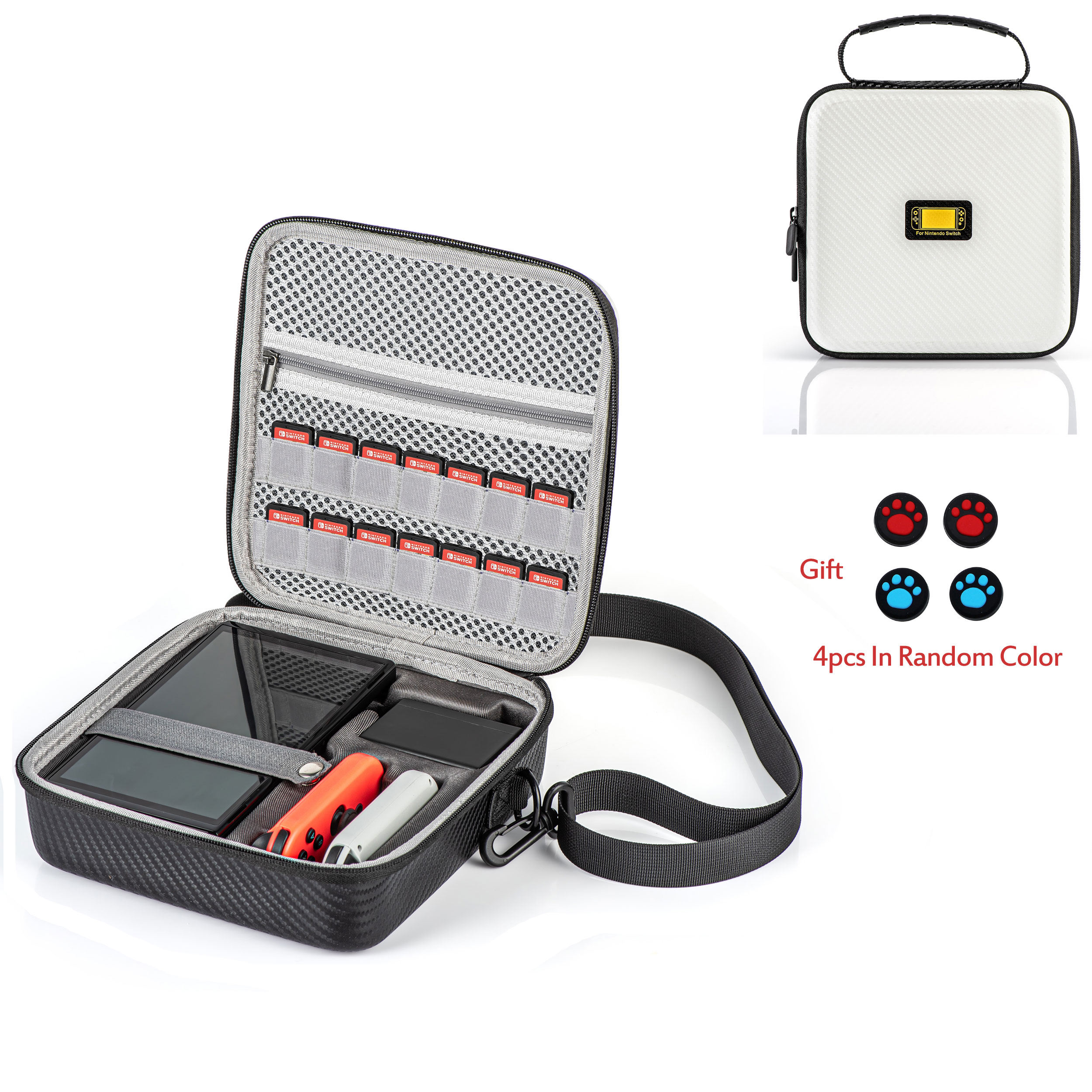 Carrying Case Bag for Nintendo Switch Travel Waterproof PU Bags Soft Lining Case for Nintendo Switch OLED Model Storage Bag