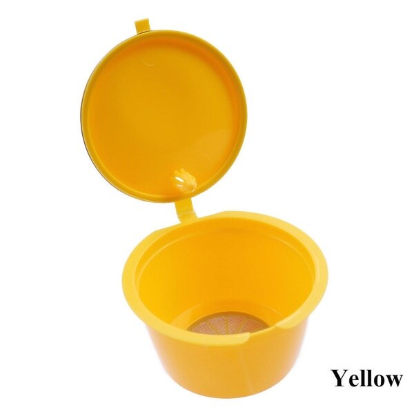Reusable Dolce Gusto Coffee Capsule 3rd Plastic Refillable Dolce Gusto Coffee Capsule Fit for Nescafe Coffee Machine: yellow