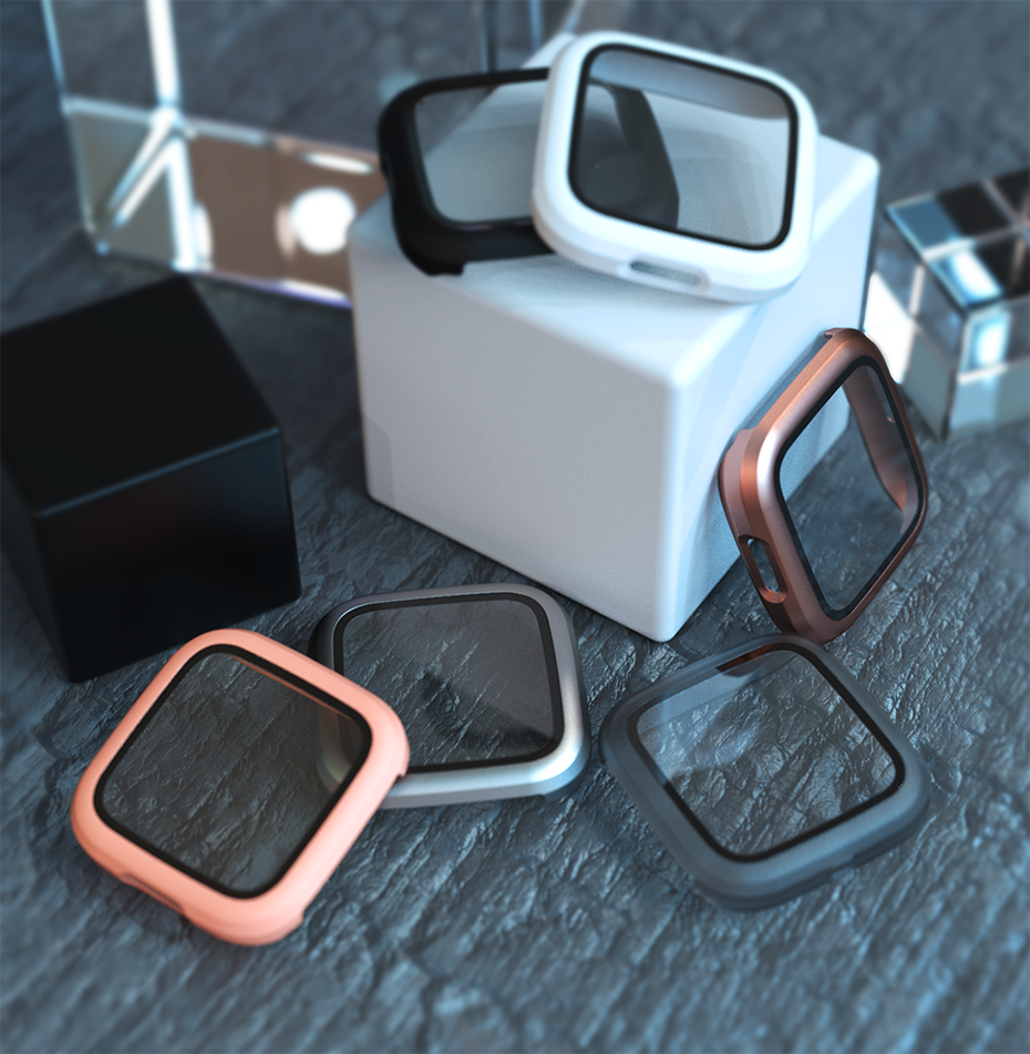 Funda protectora de pantalla para Fitbit Versa 2, ultradelgada suave cubierta completa, accesorios de marco de parachoques, película transparente HD antiburbujas para reloj inteligente