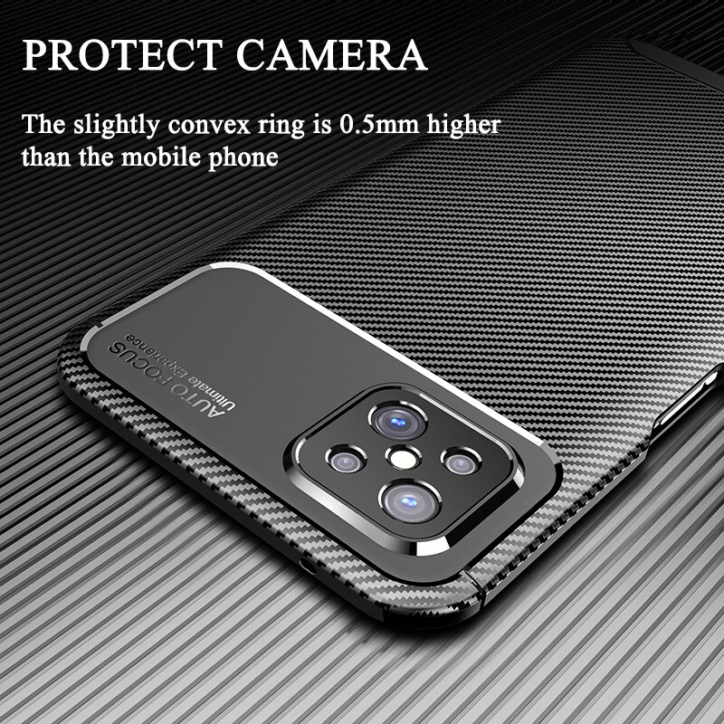 Fitted Case for OPPO Reno 4z 5G Case Shockproof Carbon Fiber Texture Soft TPU Silicone Bumper Case for OPPO Reno 4z 5G