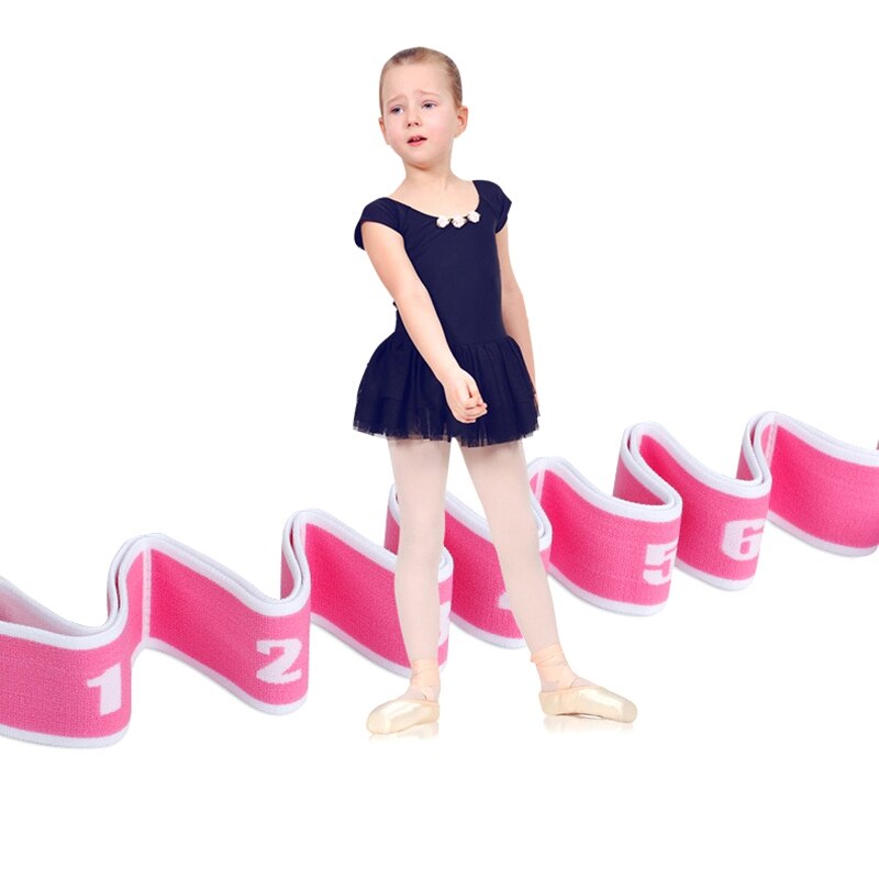 2 Pcs Yoga Stretching Belt Fitness Yoga Pilates Elastic Band 8 Loop Elastic Nylon Latex Tape Stretching Belt