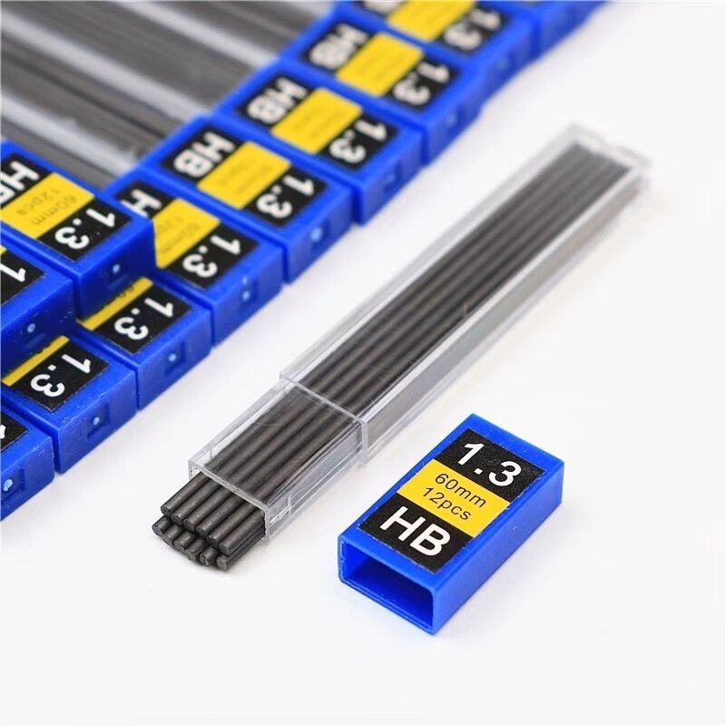 1-12 pièces 0.3 0.5 0.7 0.9 1.3 2.0mm HB remplacement recharge fils recharge pour crayon mécanique dessin automatique crayons papeterie
