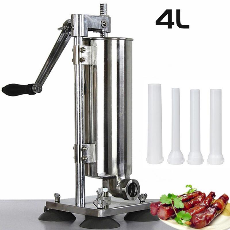 Hand Wurst Füller Edelstahl Wurst Füllung Maschine Salami Fleisch Werkzeug Wurst Spritze Hersteller Küche Werkzeuge HWC