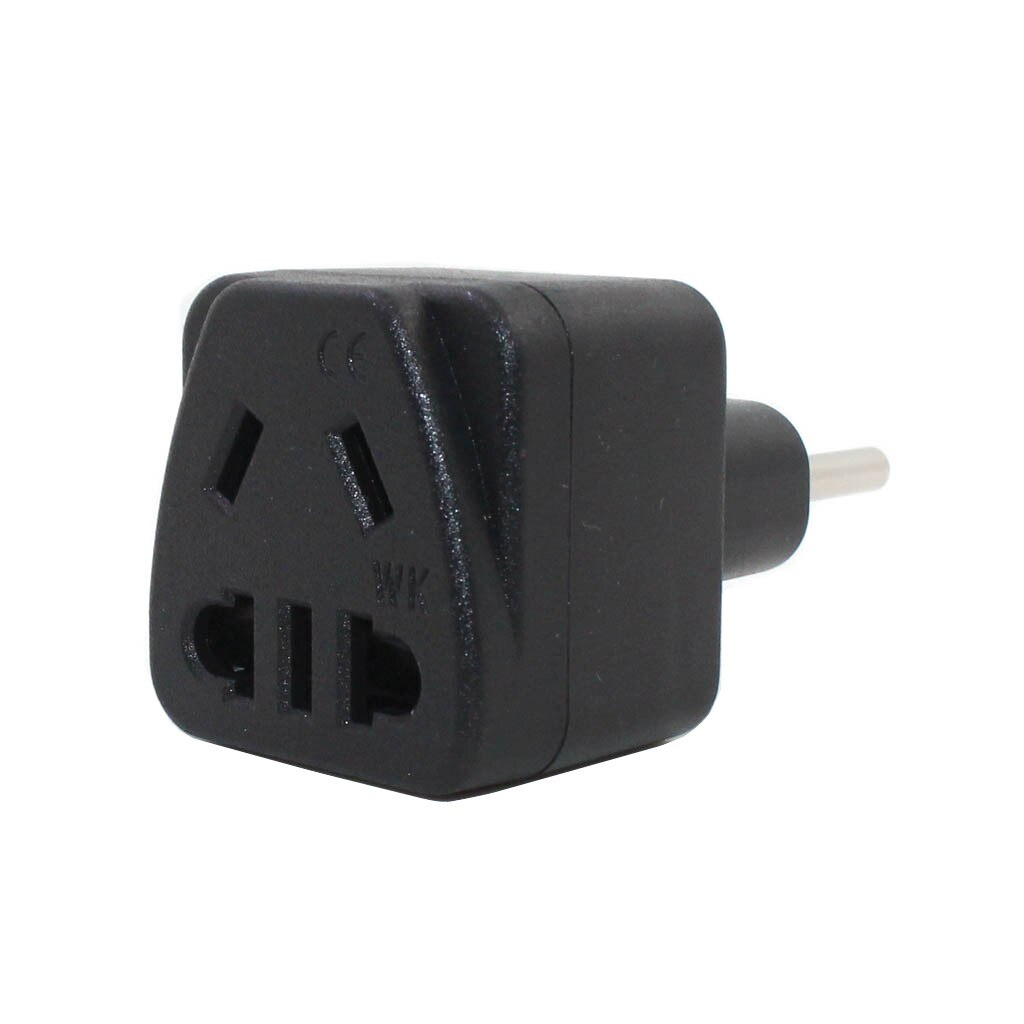 European Standard 4.0mm 2 Round Pin Travel Adapter with Safety Shuttet US/AU/China To EU Adapte Wall Charging Plug Converter