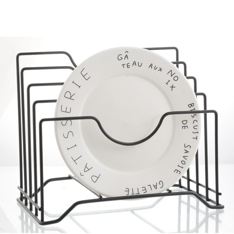 1pc Kitchen Shelf Pan Rack Cutting Board Holder Storage Pot Lid Organizer Stands Tapas Cover Stand Iron Dish Rack #3