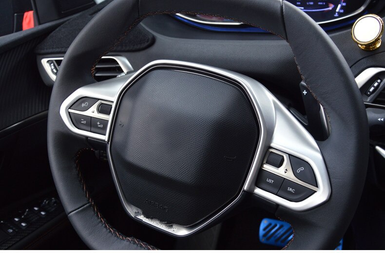 Til peugeot 508 allure sw gt abs kulfiber bilrat dekorationsdæksel trim biltilbehør styling 1 stk