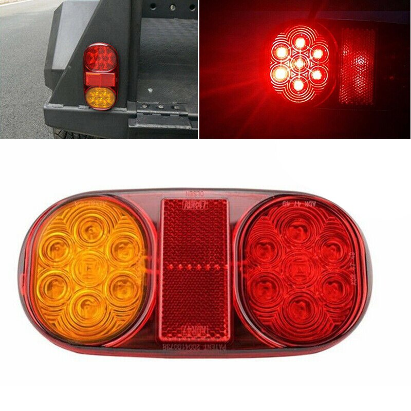 Waterproof Car LED Tail Lights Trailer Stop Indicator Lamps 10-30V Luminous Bulb