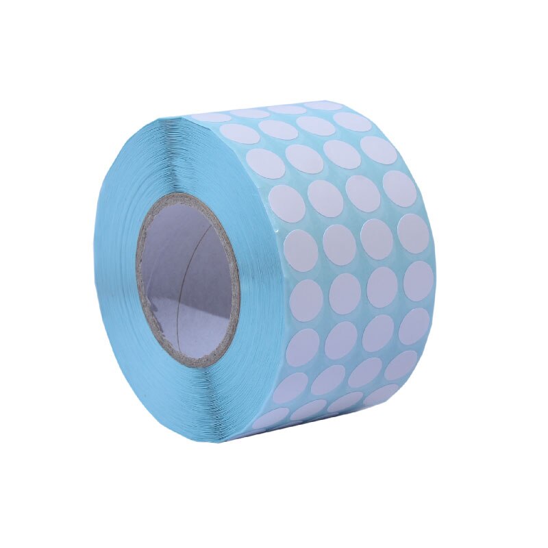 8~100MM Diameter Adhesive Circle Thermal Sticker Paper Thermal Label Roll, White Round Stickers, 1 Rolls, Packing Seal Label