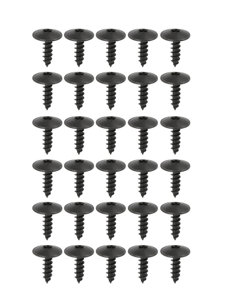 30PCS Truss Head Self Tapping Black Oxide 19 * 14mm Screws M5*2