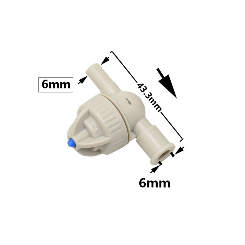 Anti drip misting valve Inner hole 6mm to 6mm Outer hole irrigation water valve for Greenhouse hanging sprinkler 100pcs