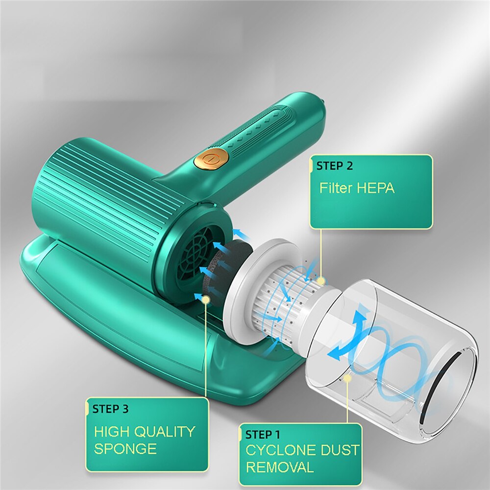 20Kpa Strong Suction Handheld Ultraviolet Sterilization Mite Removal Machine Wireless Vacuum Cleaner Dust Mites Remover