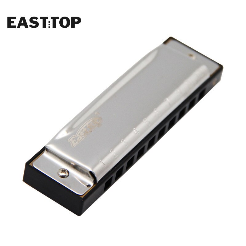 EASTTOP T10-3 10 Holes 20 Tones Stainless Steel Harp Diatonic Blues Harmonica Key Of C For Adults Kids Players