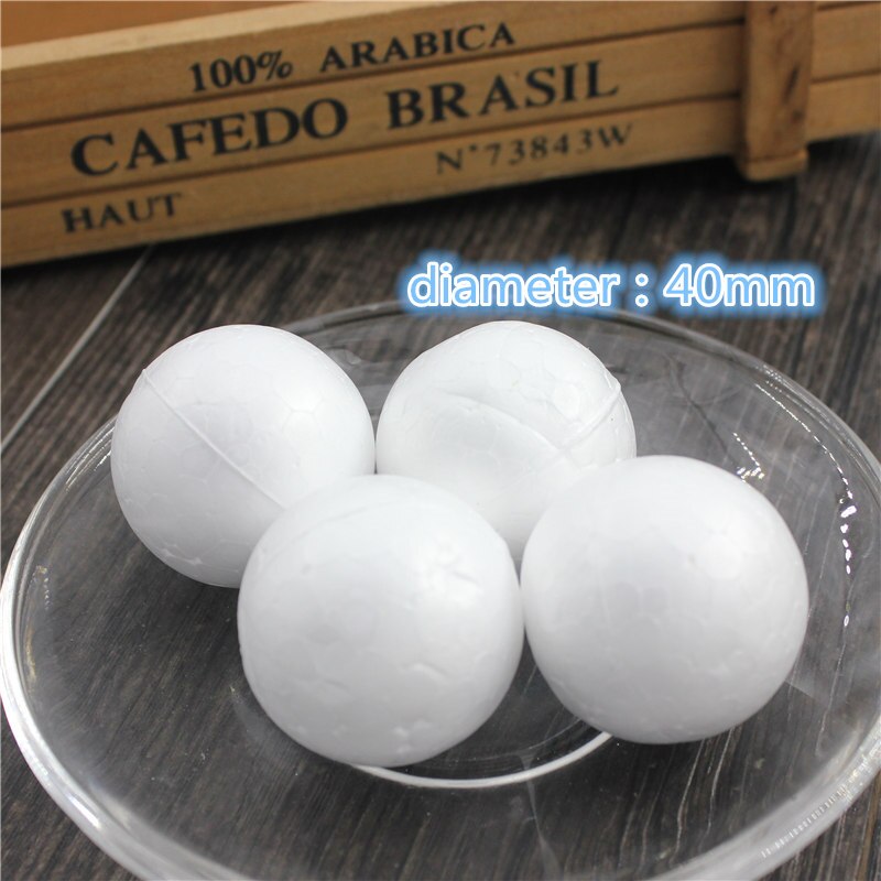 9 kinds different size Polystyrene Styrofoam Foam Ball White Craft Balls For DIY Christmas Party Decoration Supplies: 40mm 20pcs