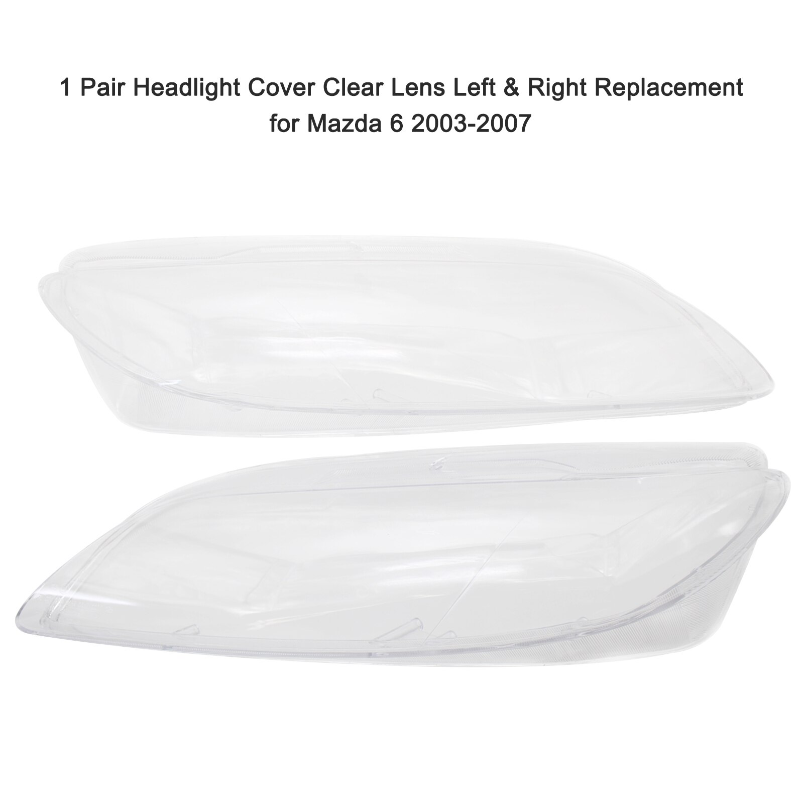 1 paar Scheinwerfer Abdeckung Klare Linse Links & Rechts Ersatz für Mazda 6 2003-2007 Auto Ersatz Teile