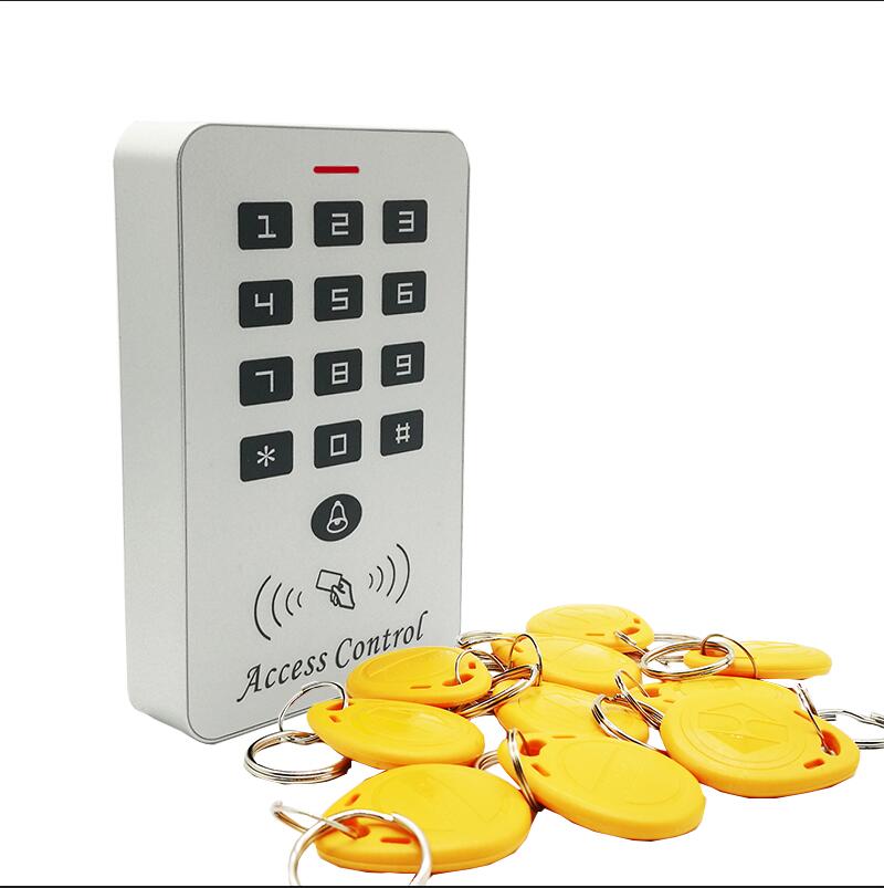 125Khz Rfid Access Control System Card Door Lock Controller Keypad Door Access Controller: Yellow Keyfobs