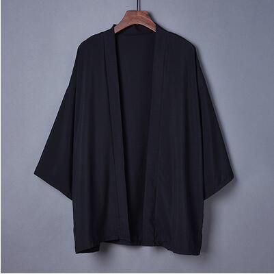 Spring Summer Plain Color Coat Japanese Kimono Cardigan Kimono Haori For Woman Man Loose Thin Outer Garment: A