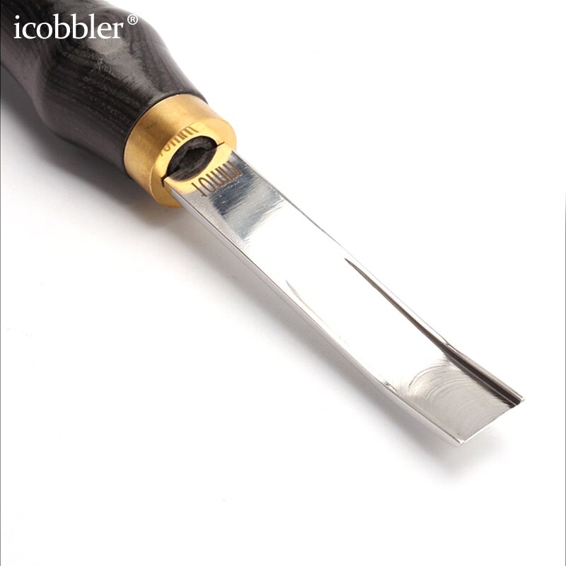 Leather Edge Beveler Skiving Tool, Wide Mouth Leathercraft Thinning Curved Angle Round Edge Shovel Craft Trimmer