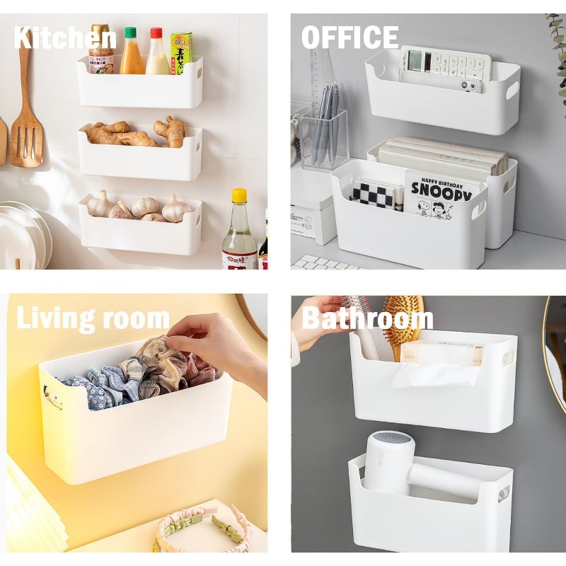 Organizador de puerta de armario de cocina, montaje adhesivo, almacenamiento interior de puerta de armario, estante para cocina, baño, oficina, garaje, 2 uds.