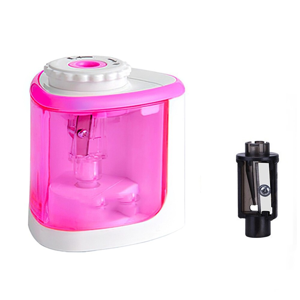 SPASH – taille-crayon automatique électrique , fournitures scolaires et de bureau pour crayon de 6 à 8mm: Pink with 1 blade