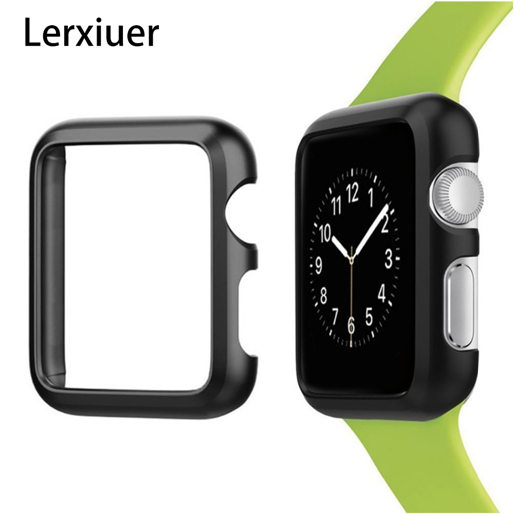 Funda para Apple Watch 6 se 4 3 5, carcasa protectora de pantalla con marco de metal, accesorios para iwatch, 42mm, 38mm, 44mm, 40mm