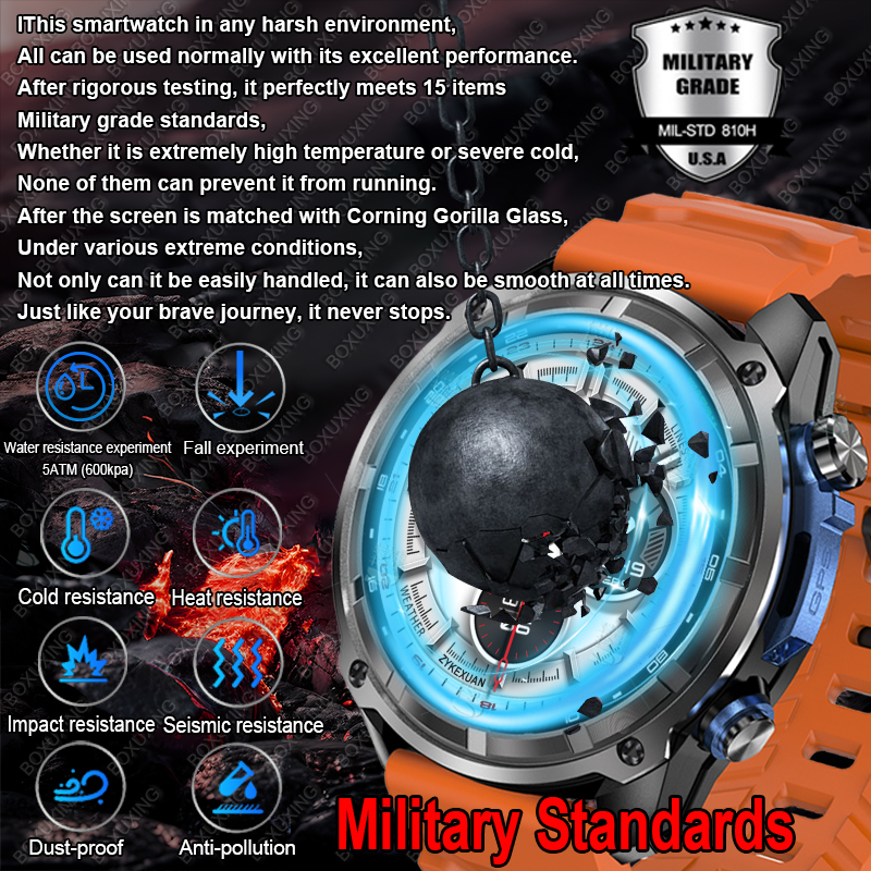 Novo gps militar relógio inteligente masculino mapas offline 5atm à prova dwaterproof água 4gb de memória 860 mah player vídeo bússola natação esportes smartwatch