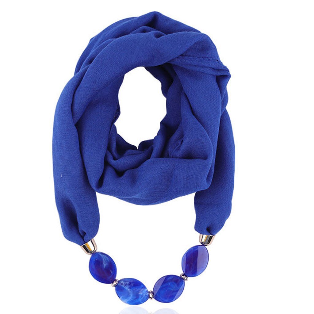 Vrouwen Katoen Linnen Ketting Hanger Sjaal Etnische Stijl Zachte Ketting Sjaals Katoen Linnen Shawl Sjaal Accessoires: D