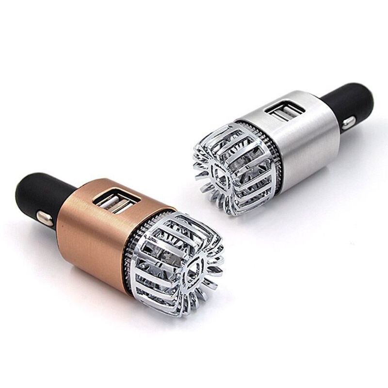 2 en 1 voiture double USB Air frais ionique purificateur barre d'oxygène Ozone ioniseur générateur de fumée pour voitures plus propre voiture ioniseur d'air purificateur