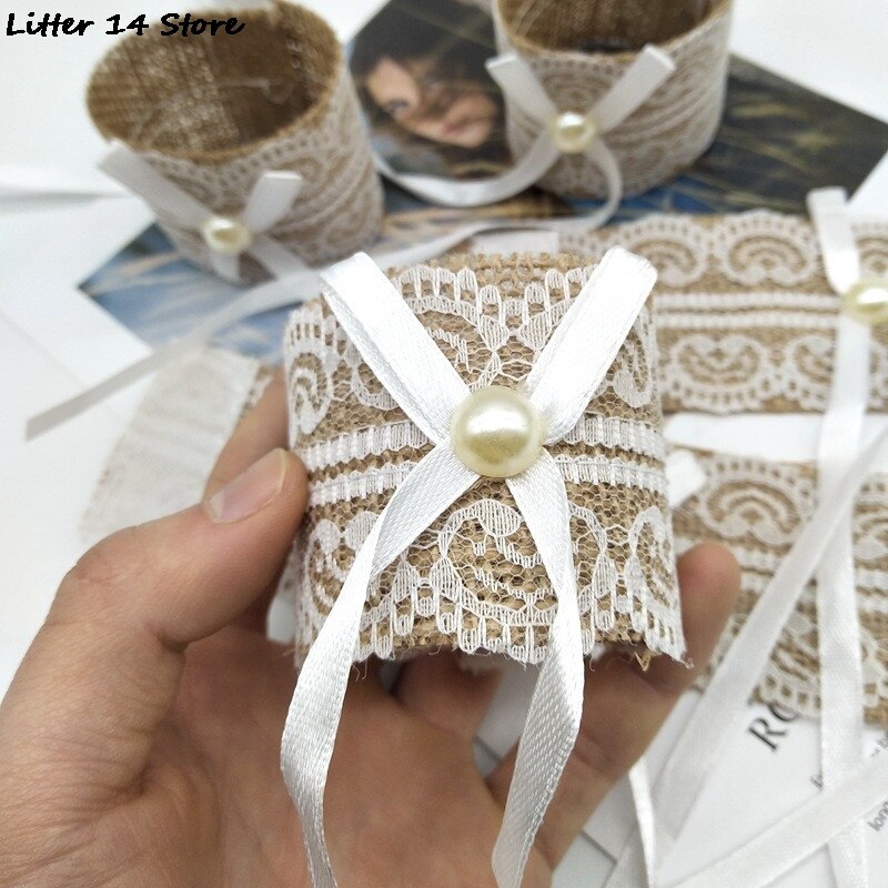 5PCS Lace Napkin Ring Buckle Wedding Wedding Table And Chair Buckle Burlap Napkin Ring Napkin Wedding Banquet Party Decoration