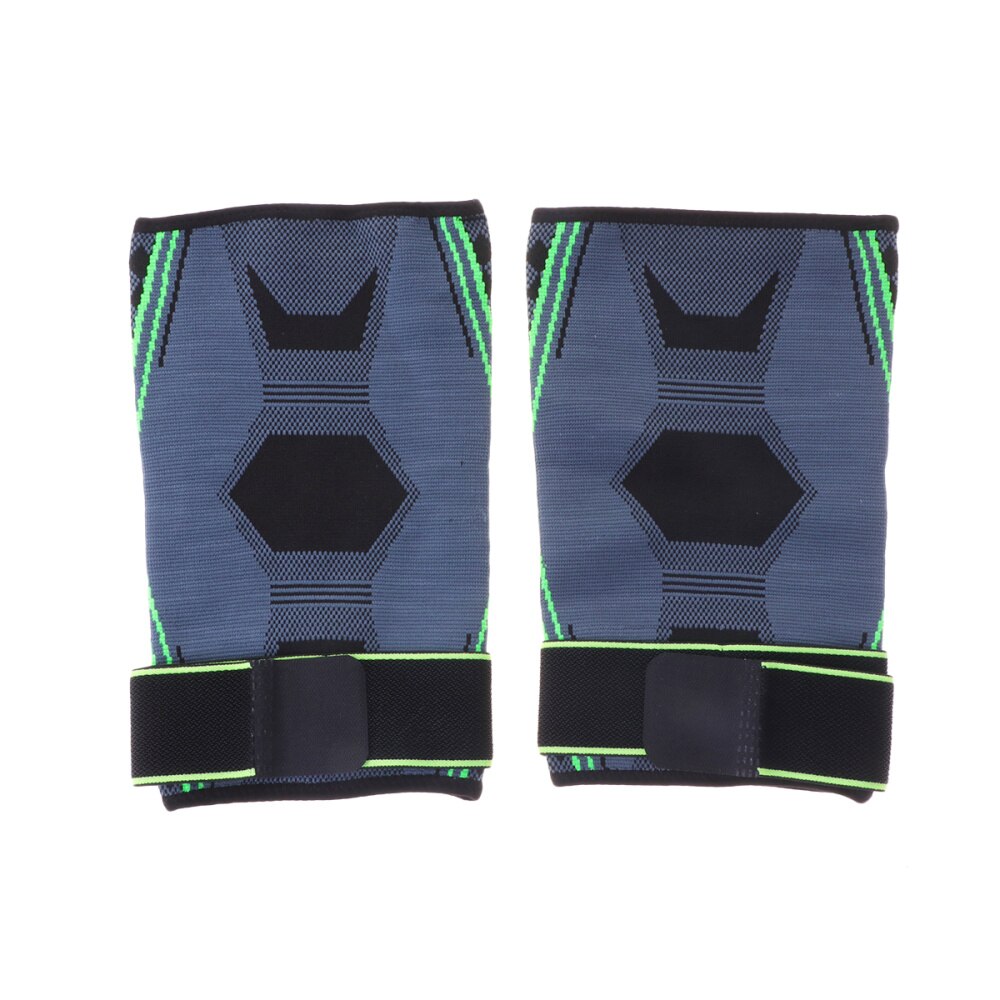 1 Paar Nylon Sport Beschermende Kleding Ondersteuning Druk Knie Pads Ademend Knie Protector Sleeve Voor Basketbal Klimmen (Blauw Si