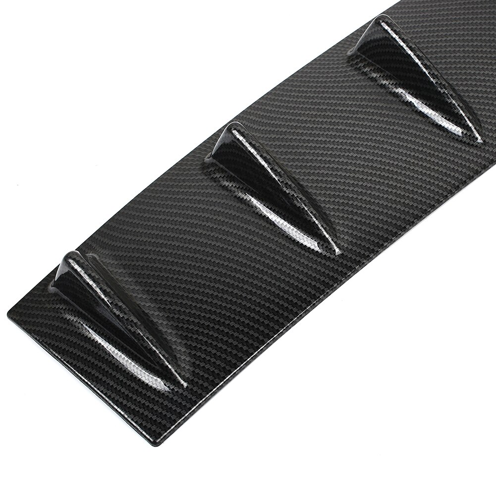 Vehemo karbonfiber 7- vinget leppe bakre støtfanger deflektor haifinne spoiler haifinne chassis diffuser spoiler biltilbehør