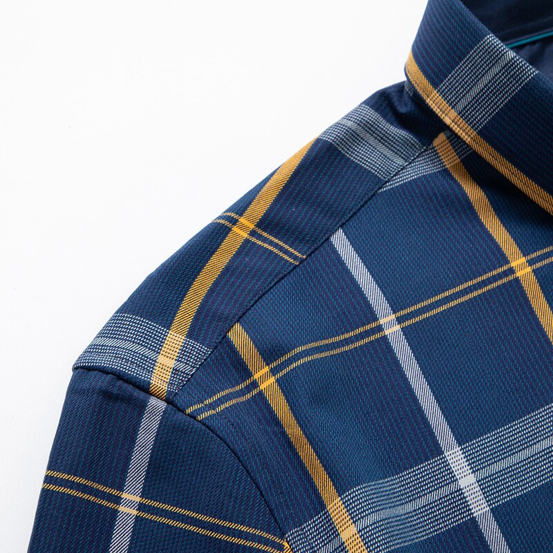 8XL 7XL Plus big size Cotton Oxford Casual Soft Fit Plaid Long Sleeve Dress Shirt Men Spring Retro Style Wear Shirts Blouse Soft