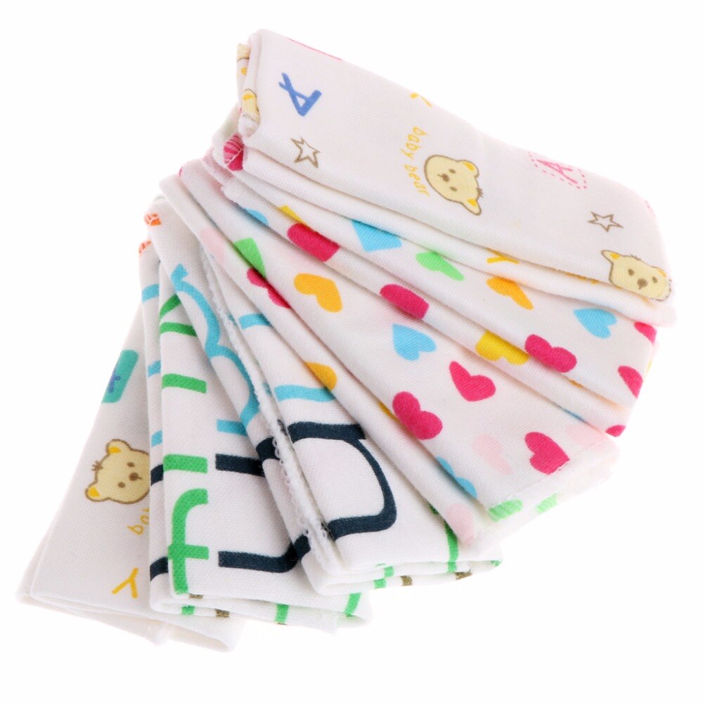 6 stuks baby cartoon handdoeken zakdoek baden voeden gezicht washandje doekje
