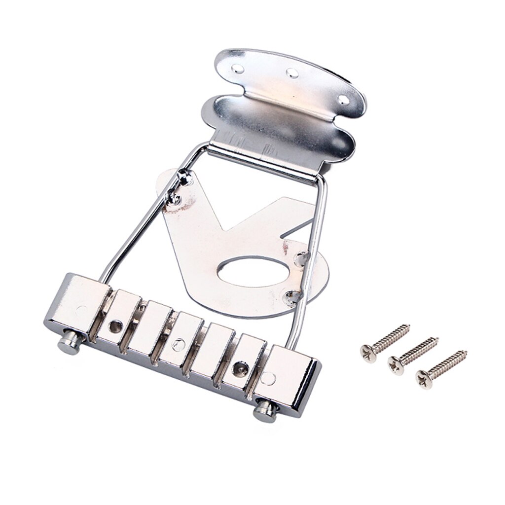 Archtop Jazz Guitar Chrome Trapeze Korte 6 String Staartstuk Basgitaar Bridge