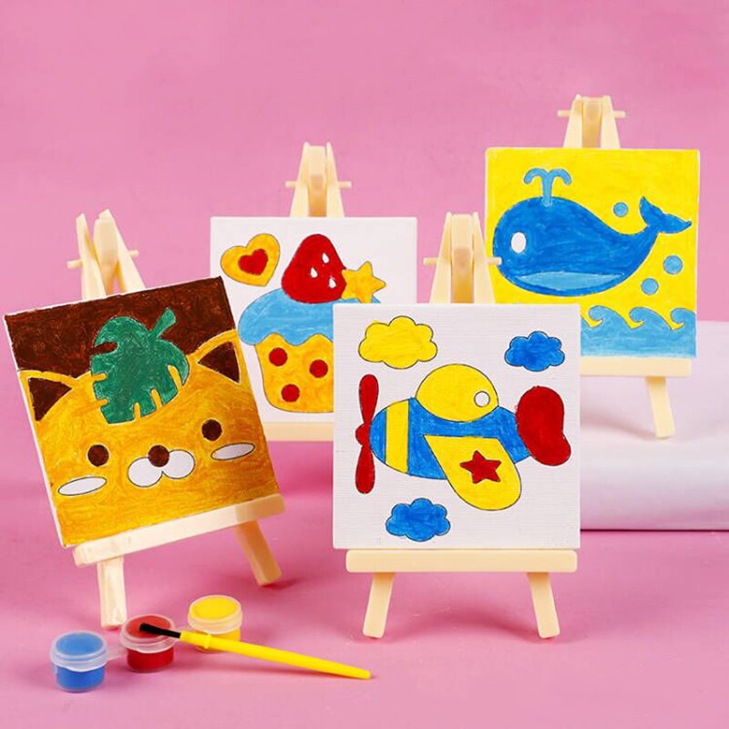 Wooden Kid Easel Including Paint,Brush,Tabletop Display Easels, Art Craft Painting Easel Stand For Kids Artist: Default Title