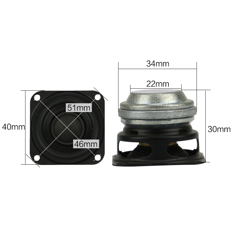 1.5 inch 40MM Full Range Speaker 4OHM 10W Bass Neodymium Home-made Portable Bluetooth Speaker HIFI For link DIY 2PCS