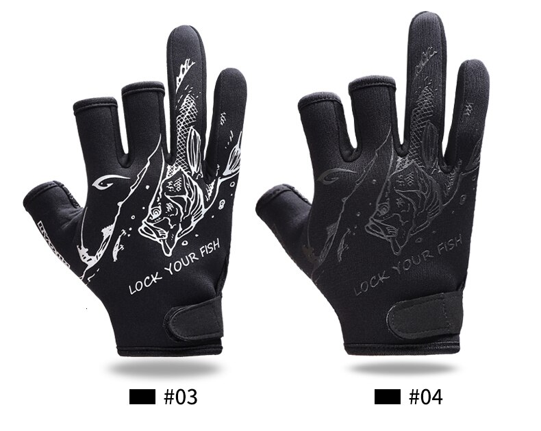 Hommes hiver trois doigt coupe gants de pêche épaississement imperméable garder au gant de pêche résistant au froid résistant à l'usure M-L-XL