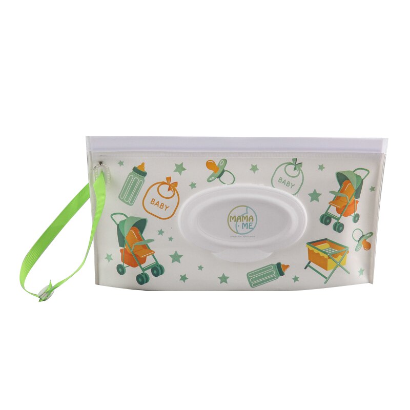 Boîte de lingettes pour bébé, sac de transport de lingettes de nettoyage, bouton-pression rabattable imprimé à la , boîte de rangement de lingettes humides réutilisables: 11