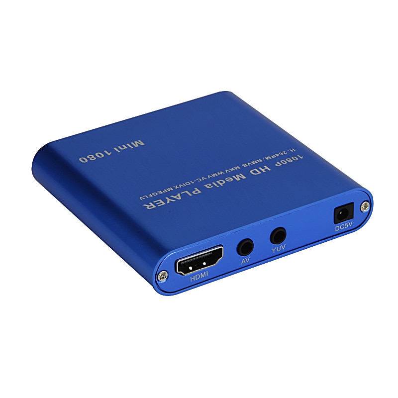 1080p mini hdd mediaspeler hdmi av usb host full hd met sd mmc kaartlezer ondersteuning h .264 mkv avi 1920*1080p 100 mpbs