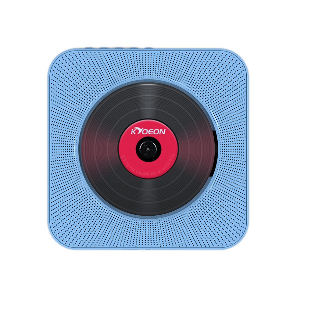 Väggmonterad bluetooth cd-spelare trådlös hifi pull switch högtalare ljudbox fjärrkontroll kit: Blå