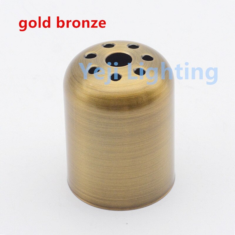 E27 lamp cup E27 socket lamp holder cover cap jacket cover cup retro led pendant light lamp base fittings lighting accessories: gold bronze