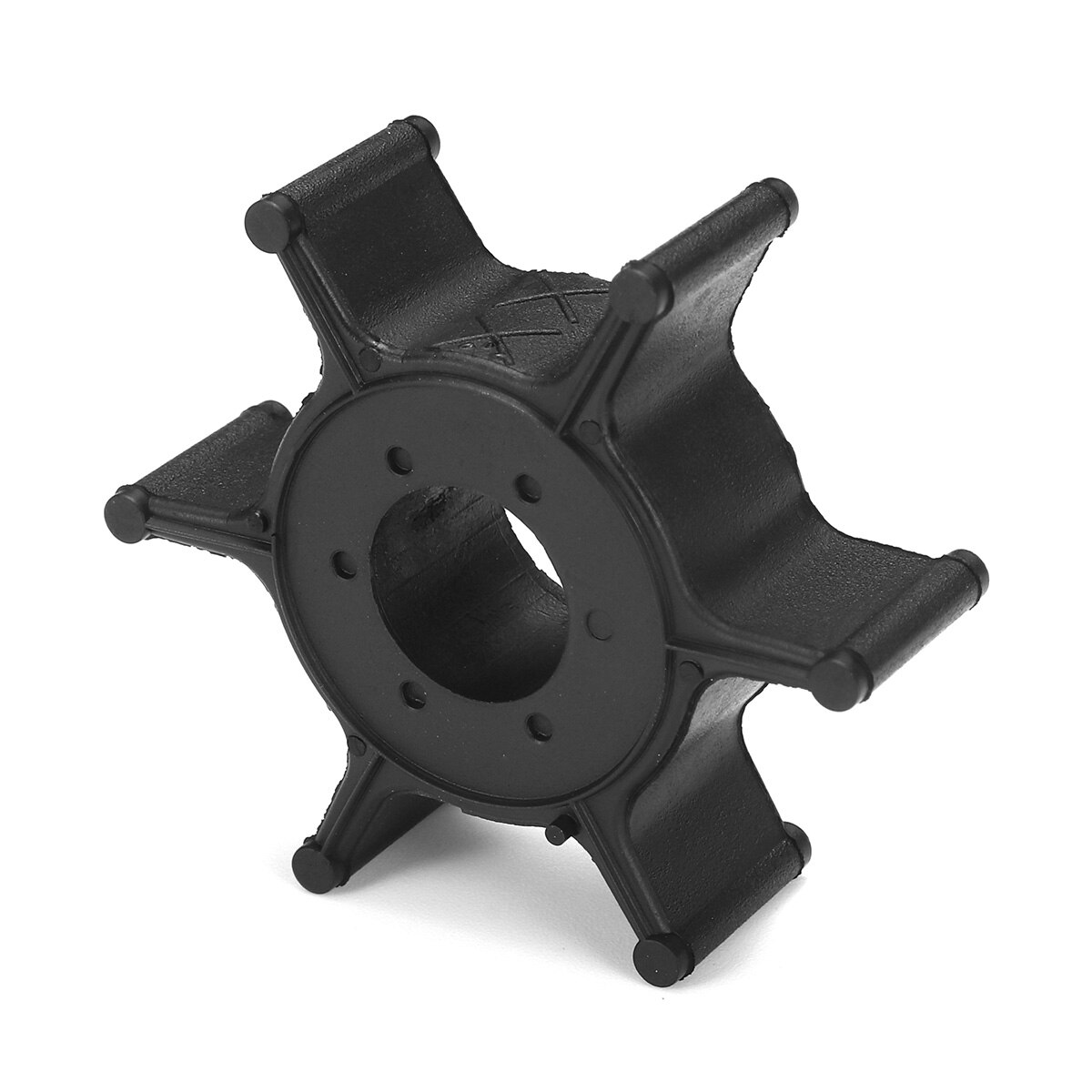 Marine Water Pump Impeller Boat Engine Impeller 6 Blade for Yamaha Outboard Engine 4/5/6HP 6E0-44352-00 Black Rubber